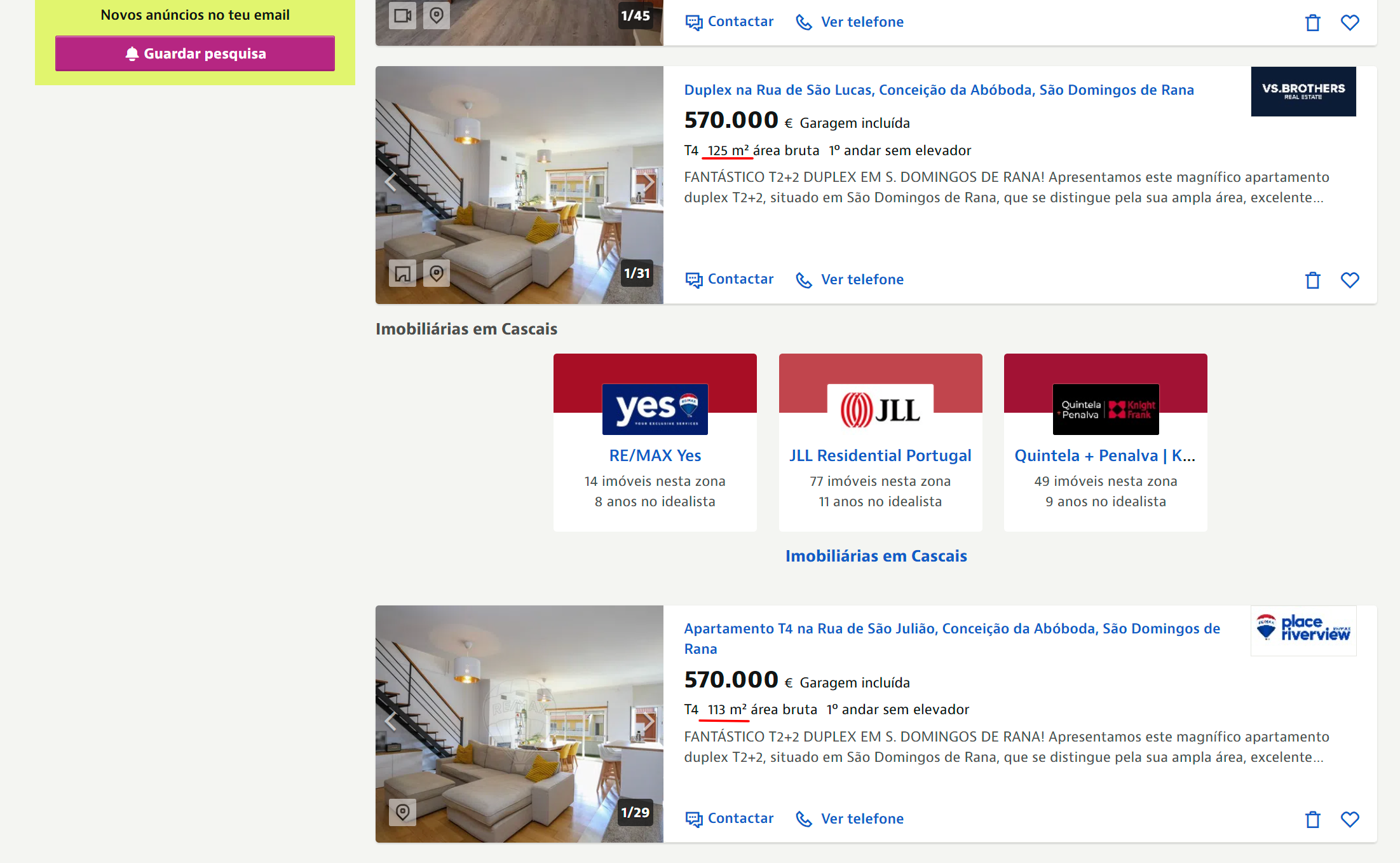 Multiple duplicate property listings on Portuguese portals